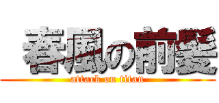  春風の前髪 (attack on titan)