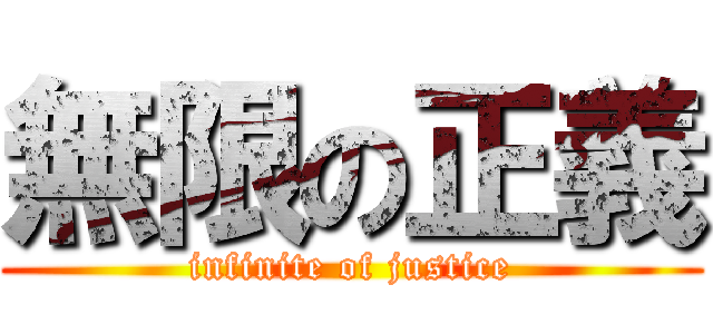 無限の正義 (infinite of justice)
