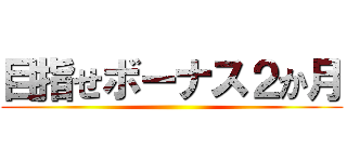 目指せボーナス２か月 ()