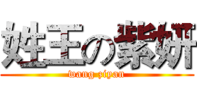 姓王の紫妍 (wang ziyan)