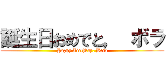 誕生日おめでと， ボラ (Happy Birthday, Bora)