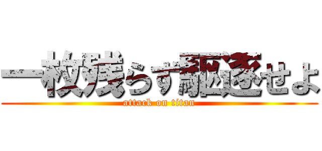 一枚残らず駆逐せよ (attack on titan)