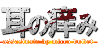 耳の痒み (assasinate by micro bullet)