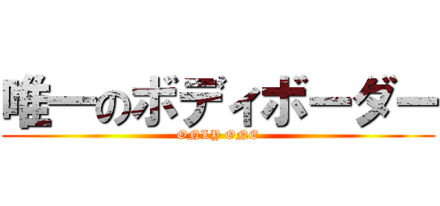 唯一のボディボーダー (ONLY ONE)