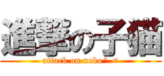 進撃の子猫 (attack on neko^.<)
