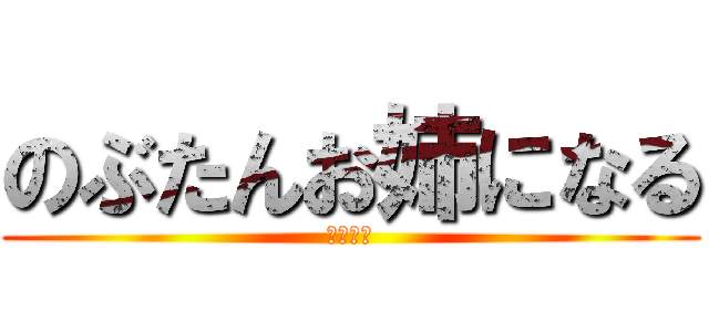 のぶたんお姉になる (笑笑笑笑)