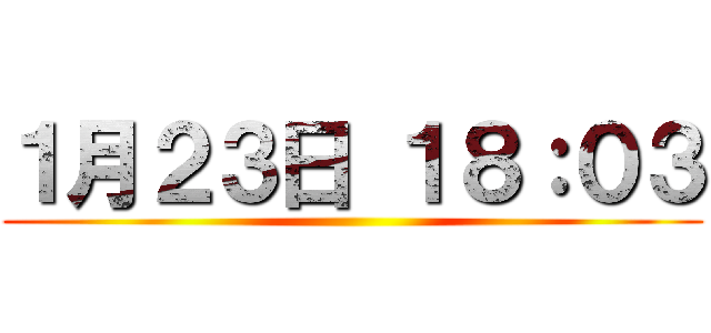 １月２３日 １８：０３ ()