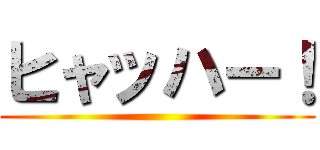 ヒャッハー！ ()