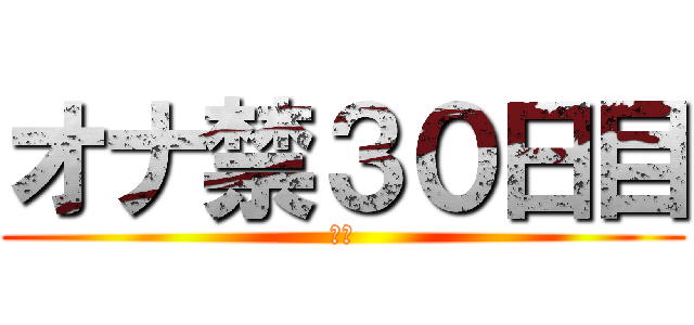 オナ禁３０日目 (禁欲)