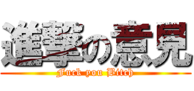進撃の意見 (Fuck you Bitch)