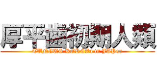 厚平歯初期人類 (TUNGUS KOREAn in JAPan)