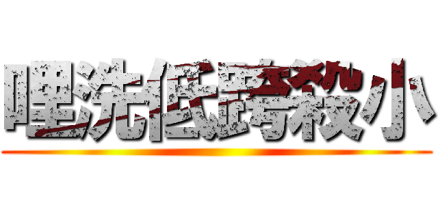 哩洗低跨殺小 ()
