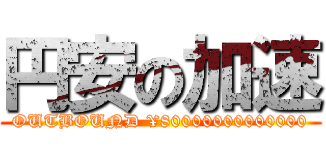 円安の加速 (OUTBOUND ¥80000000000000)