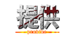 提供 (provide)