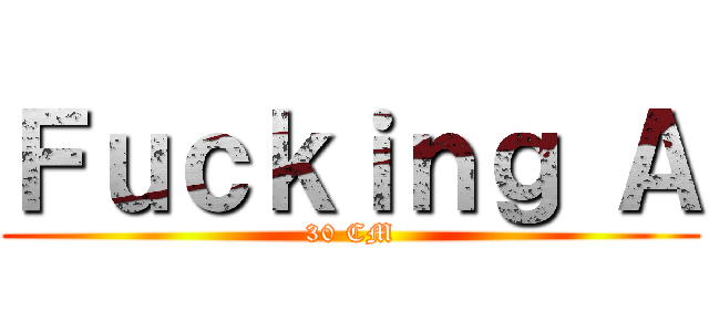 Ｆｕｃｋｉｎｇ Ａ (30 CM)