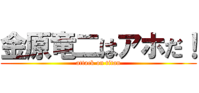 金原竜二はアホだ！ (attack on titan)