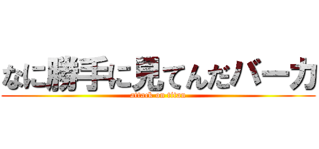 なに勝手に見てんだバーカ (attack on titan)