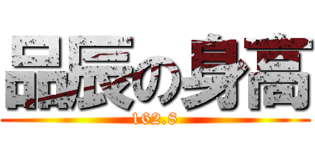 品辰の身高 (162.8)