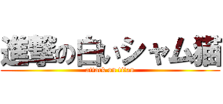進撃の白いシャム猫 (attack on titan)