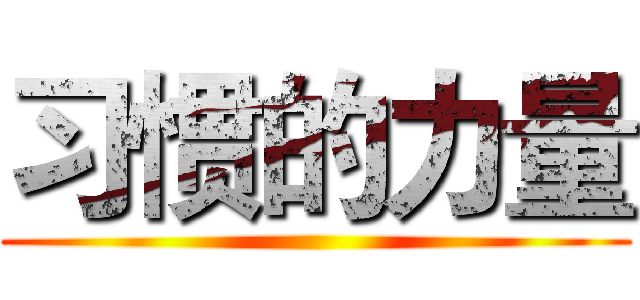 习惯的力量 ()