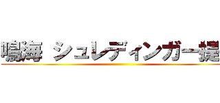 鳴海 シュレディンガー提督 ()