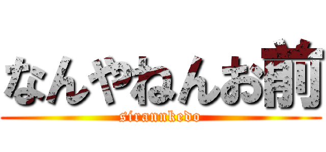 なんやねんお前 (sirannkedo)