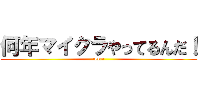 何年マイクラやってるんだ！ (tomo)
