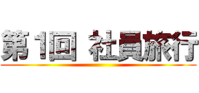 第１回 社員旅行 ()