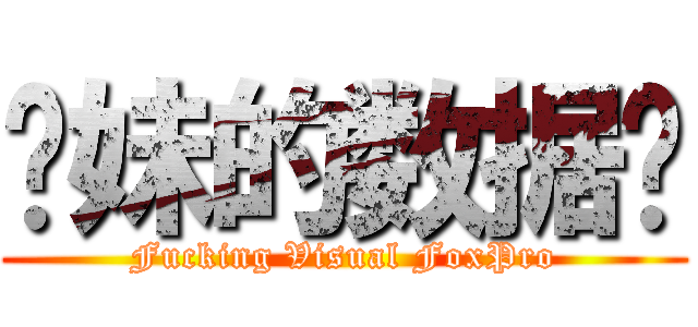 你妹的数据库 (Fucking Visual FoxPro)