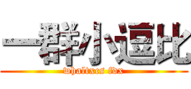 一群小逗比 (whaltxcs fdx)
