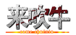 来吹牛 (come chuiniu)