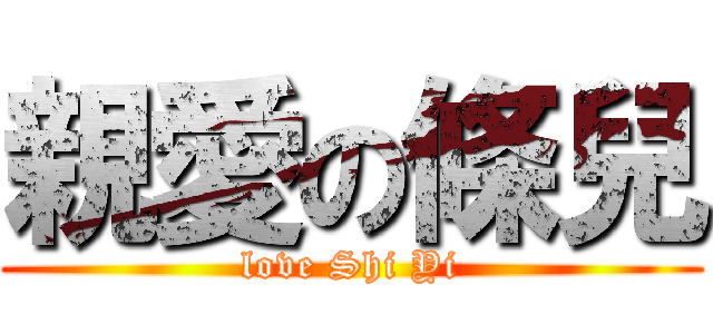 親愛の條兒 (love Shi Yi)