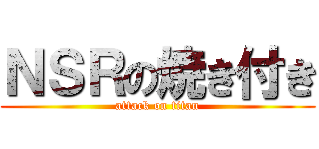 ＮＳＲの焼き付き (attack on titan)