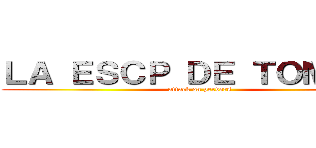 ＬＡ ＥＳＣＰ ＤＥ ＴＯＭＯＫＩ (attack on pervers)