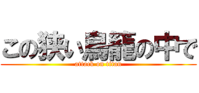 この狭い鳥籠の中で (attack on titan)