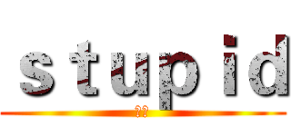 ｓｔｕｐｉｄ (傻子)