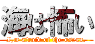 海は怖い (I,m afraid of the osean.)
