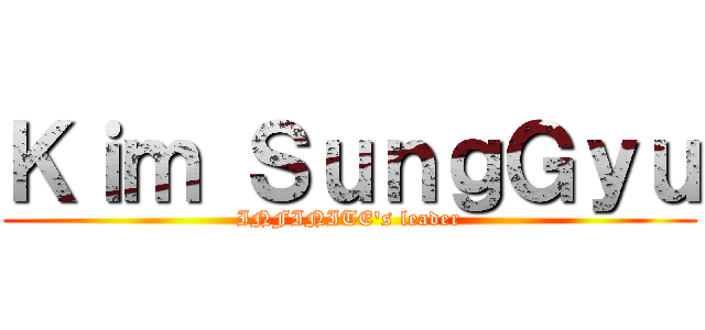 Ｋｉｍ ＳｕｎｇＧｙｕ (INFINITE's leader)