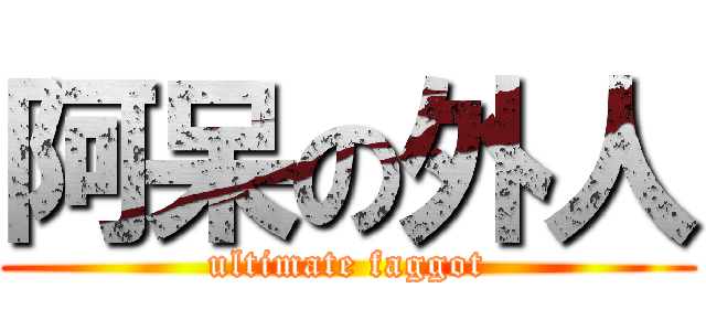 阿呆の外人 (ultimate faggot)