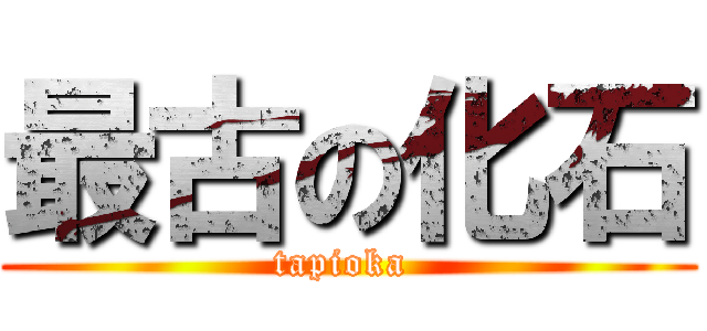 最古の化石 (tapioka )