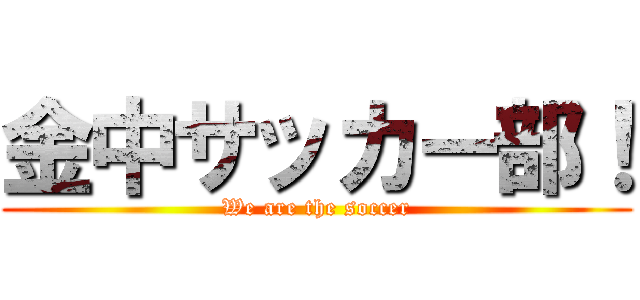 金中サッカー部！ (We are the soccer)