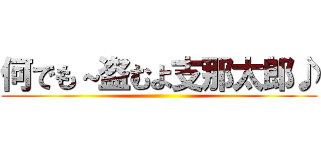 何でも～盗むよ支那太郎♪ ()