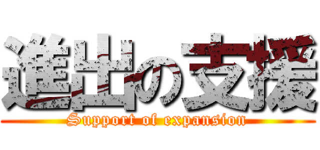 進出の支援 (Support of expansion)