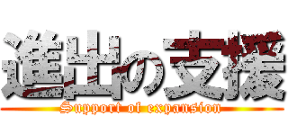 進出の支援 (Support of expansion)