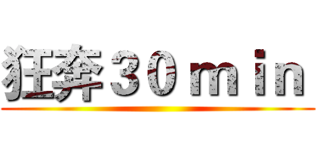狂奔３０ ｍｉｎ  ()