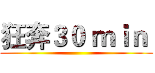 狂奔３０ ｍｉｎ  ()