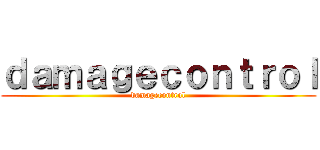 ｄａｍａｇｅｃｏｎｔｒｏｌ (damagecontrol)