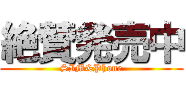 絶賛発売中 (SIM&Phone)