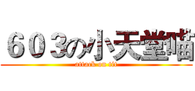 ６０３の小天堂喵 (attack on tit)