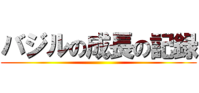 バジルの成長の記録 ()